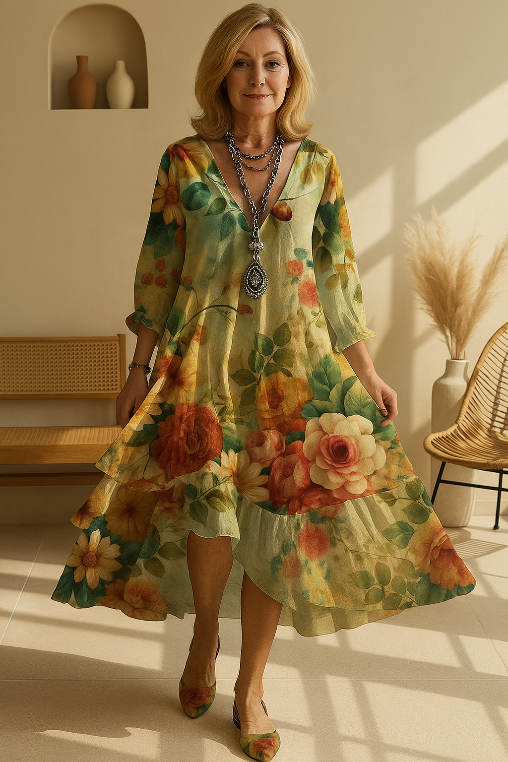 Luna | Vestido Floral Vintage