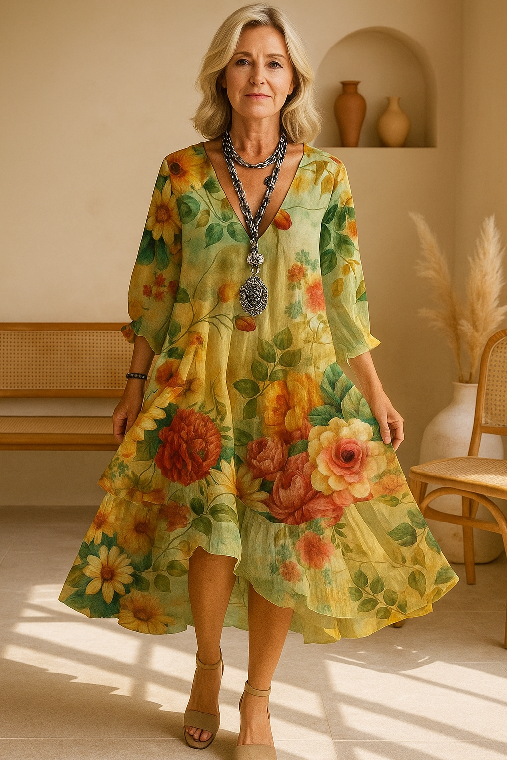 Luna | Vestido Floral Vintage