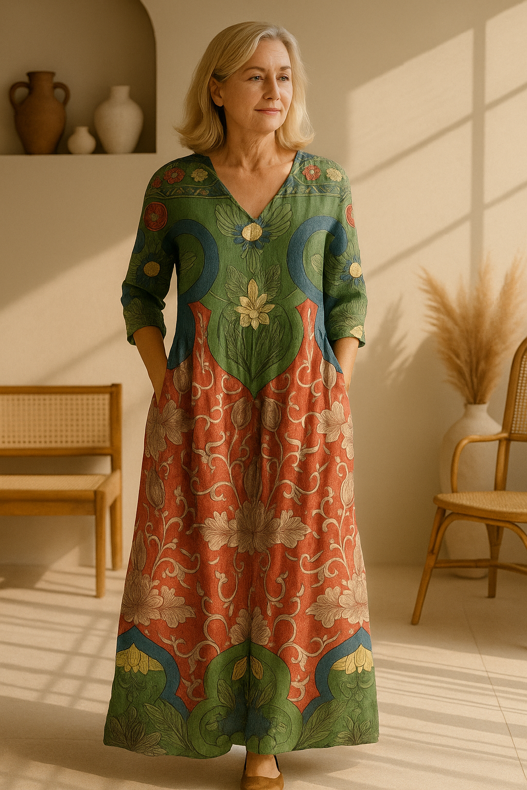 Celeste | Vestido Ancho Floral Vintage