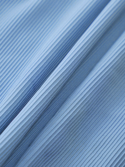 Bikini Top Azul Triangular con Nudo y Cuello en V