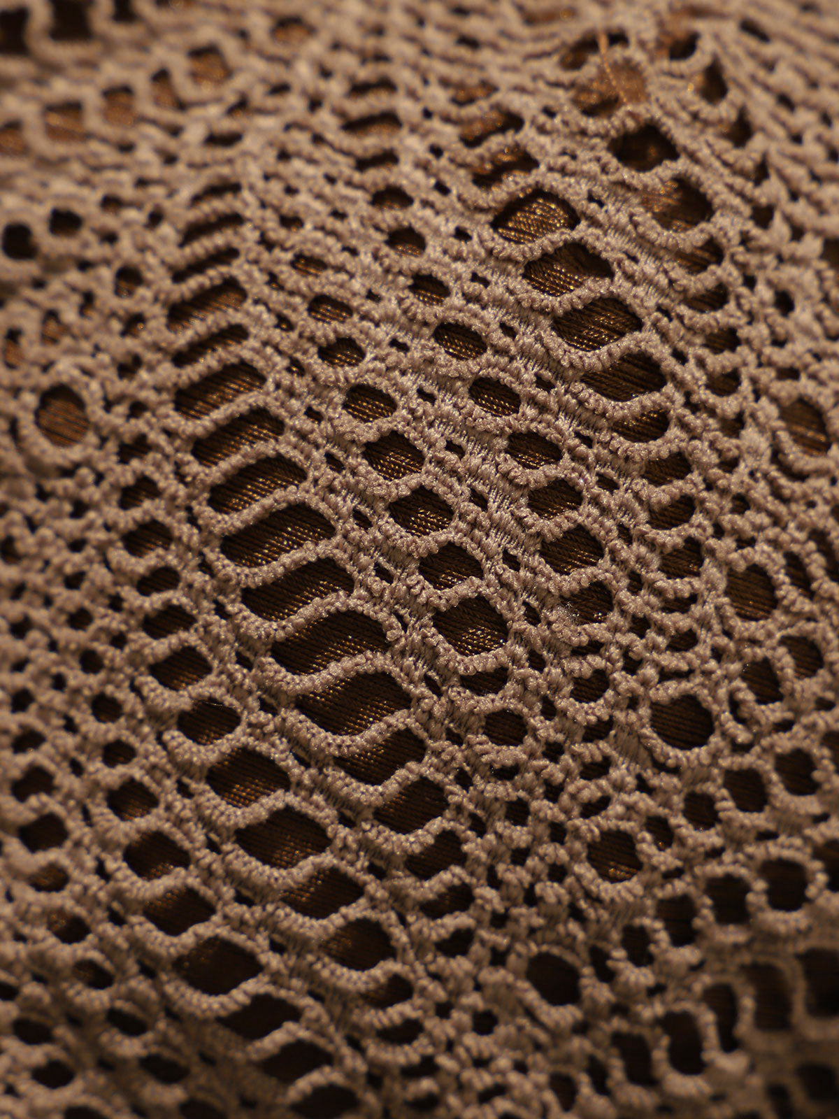 Bikini Top Triangular Café Crochet con Halter