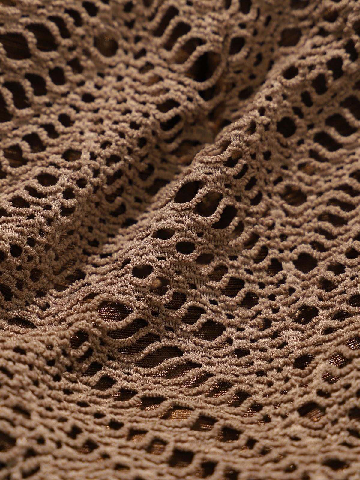 Bikini Top Triangular Café Crochet con Halter