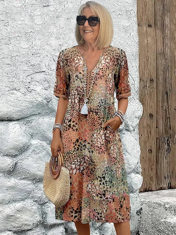 Vestido Midi Floral con Caída Estilizada 2026