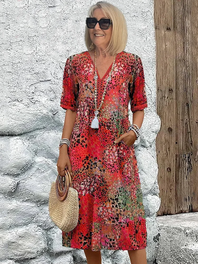Vestido Midi Floral con Caída Estilizada 2026