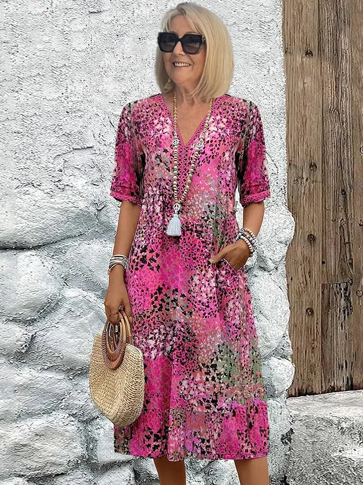 Vestido Midi Floral con Caída Estilizada 2026