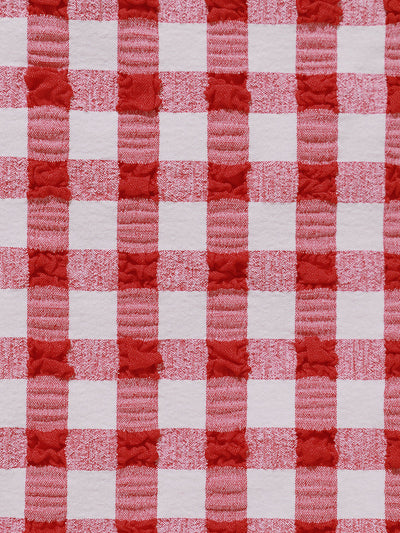 Top de bikini a cuadros con aros