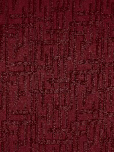 Bikini Top Rojo Vino Texturizado con Aro en U y Espalda Cruzada