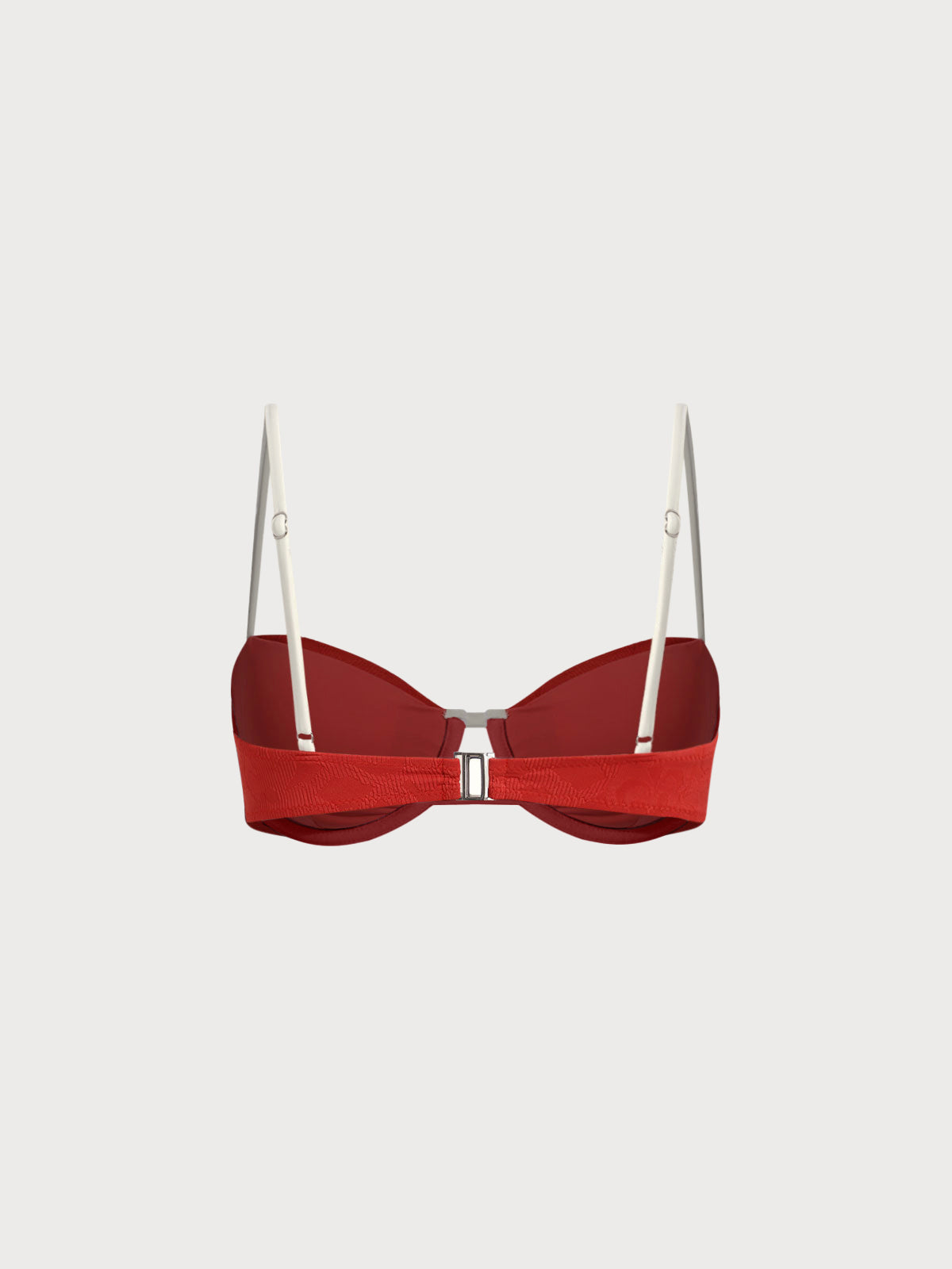 Bikini Top Jacquard Rojo Arcilla con Varilla