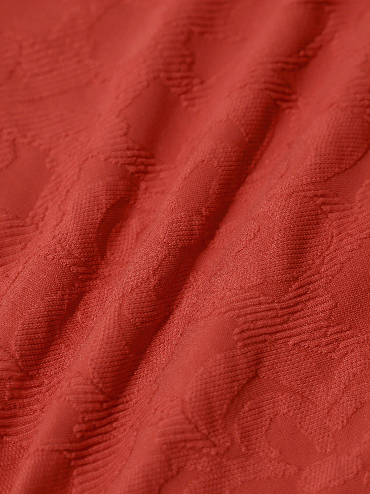 Bikini Top Jacquard Rojo Arcilla con Varilla