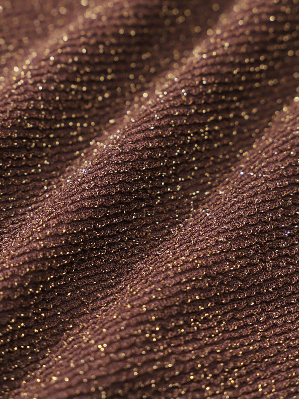 Bikini Top Café Oscuro con Aros y Tirantes Cruzados