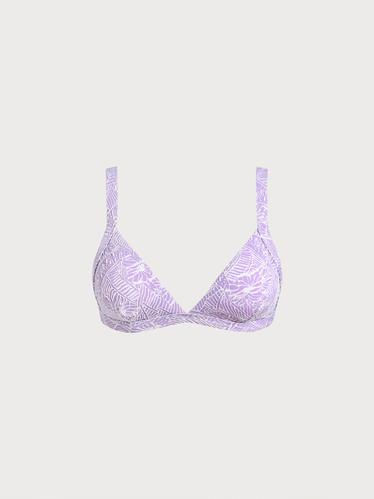 Bikini Top Morado Texturizado con Cuello en V