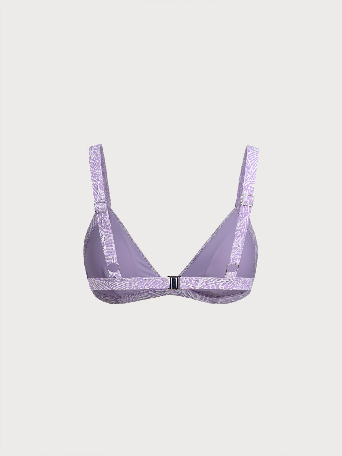 Bikini Top Morado Texturizado con Cuello en V