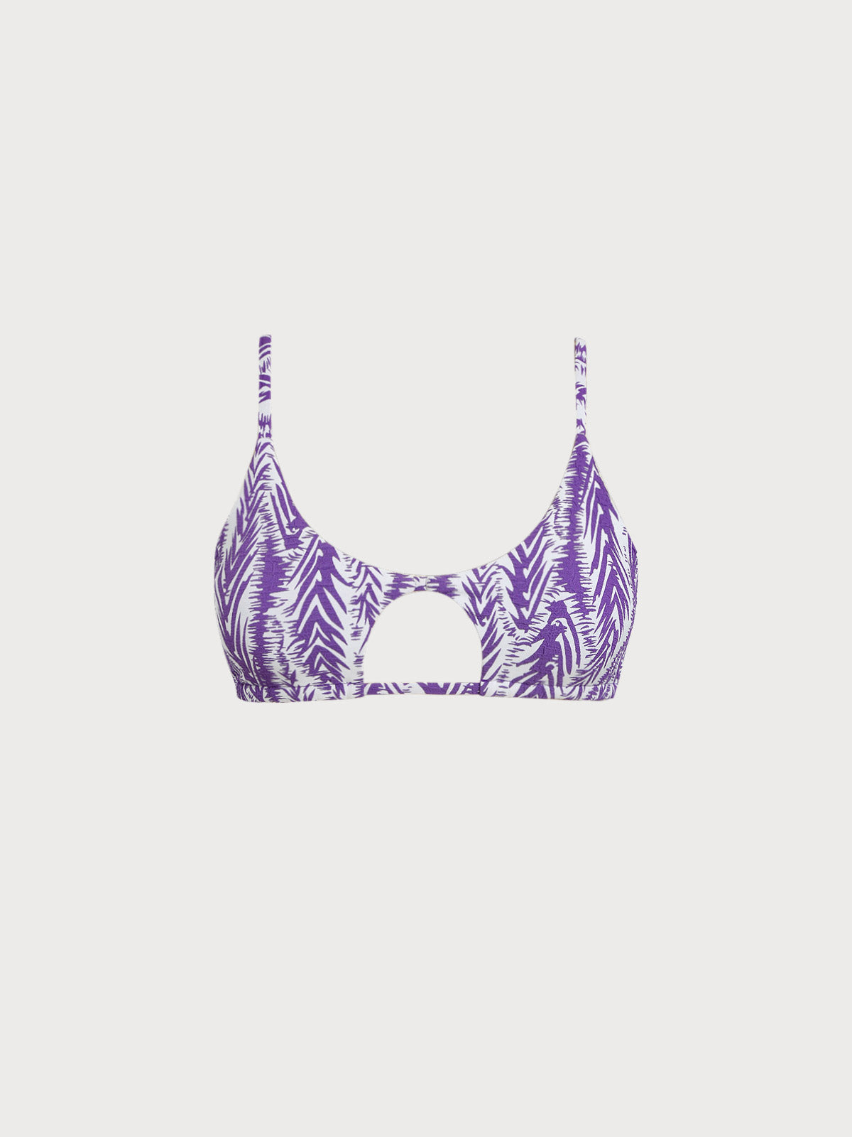 Bikini Top Aura Lila Texturizado con Recortes