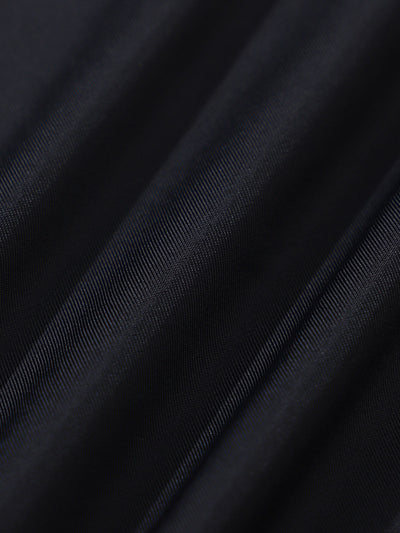 Traje de Baño Entero Negro con Espalda en Pétalos y Control Abdomen